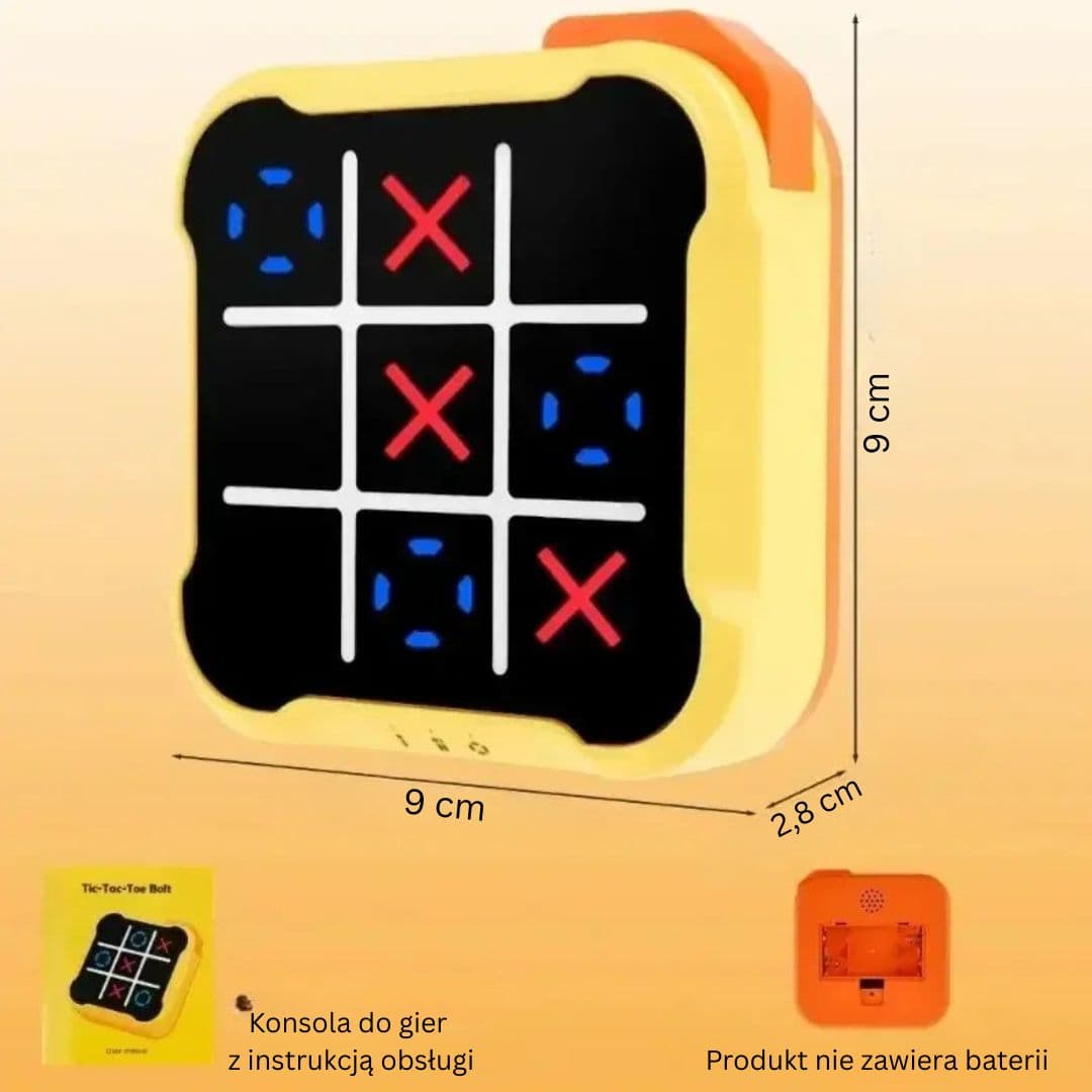 Elektryczna Gra Kółko i Krzyżyk 3w1 Puzzle Montessori dla Dzieci i Dorosłych Idealna na Rodzinne Zabawy w Domu 🎲